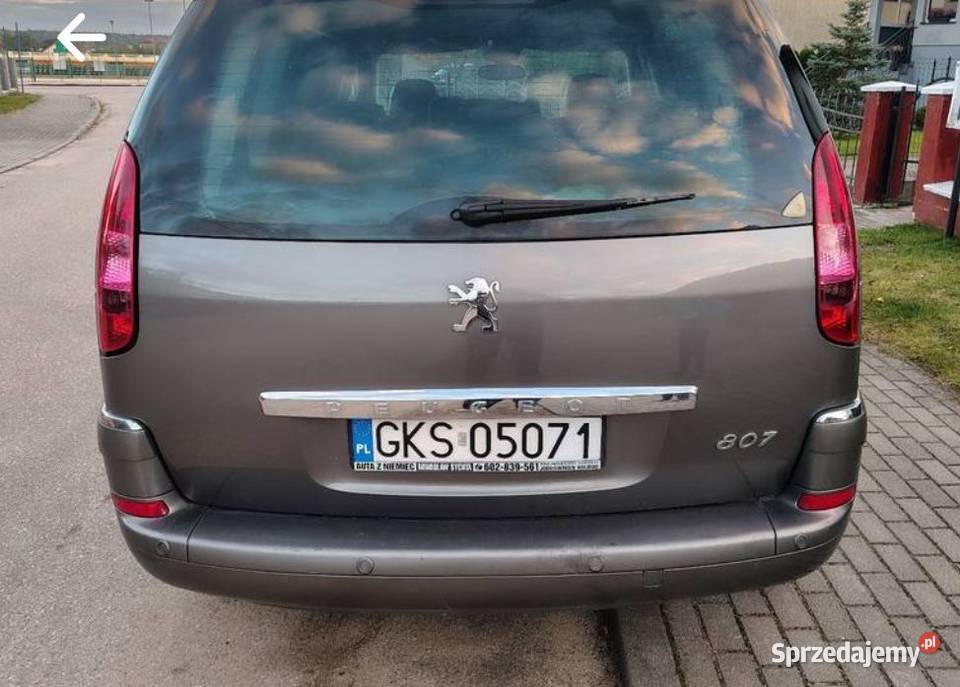 Peugeot 807 premium full skóra pamięć foteli manualna Kościerzyna