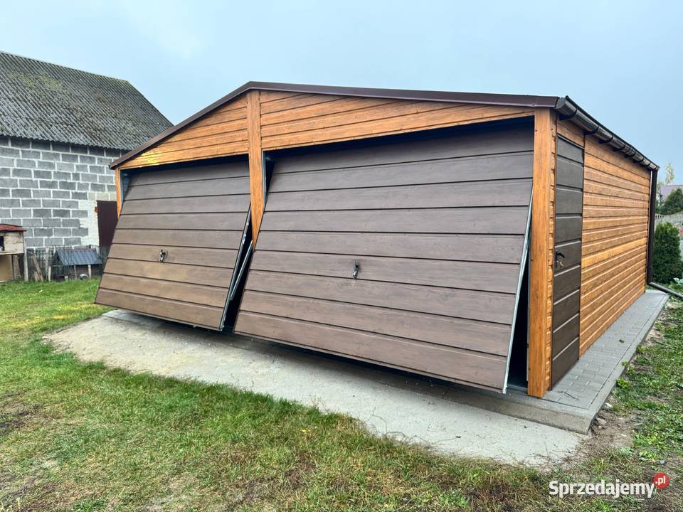 Garaż blaszany 4x7 producent montaż czarny złoty wielkopolskie Leszno sprzedam
