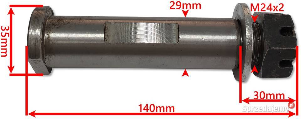 2x SWORZEŃ DYSZLA 140x29 M24 D47 ZABEZPIECZENIA