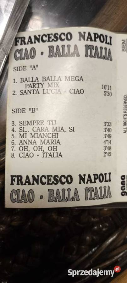 Francesco Napoli Ciao Balla Italia 1990 takt Płyty i kasety Gliwice