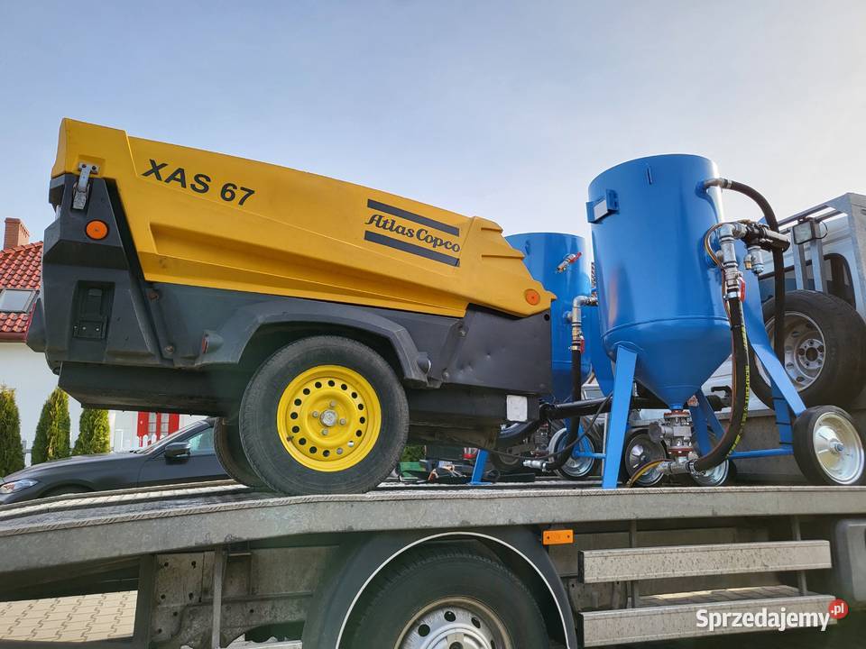 Atlas copco + Nowa piaskarka zestaw gotowy do pracy dostawa w całej Polsce Nowogard