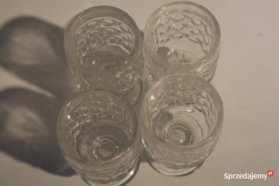 Kryształowe kieliszki na nóżce PRL dolnośląskie Wrocław