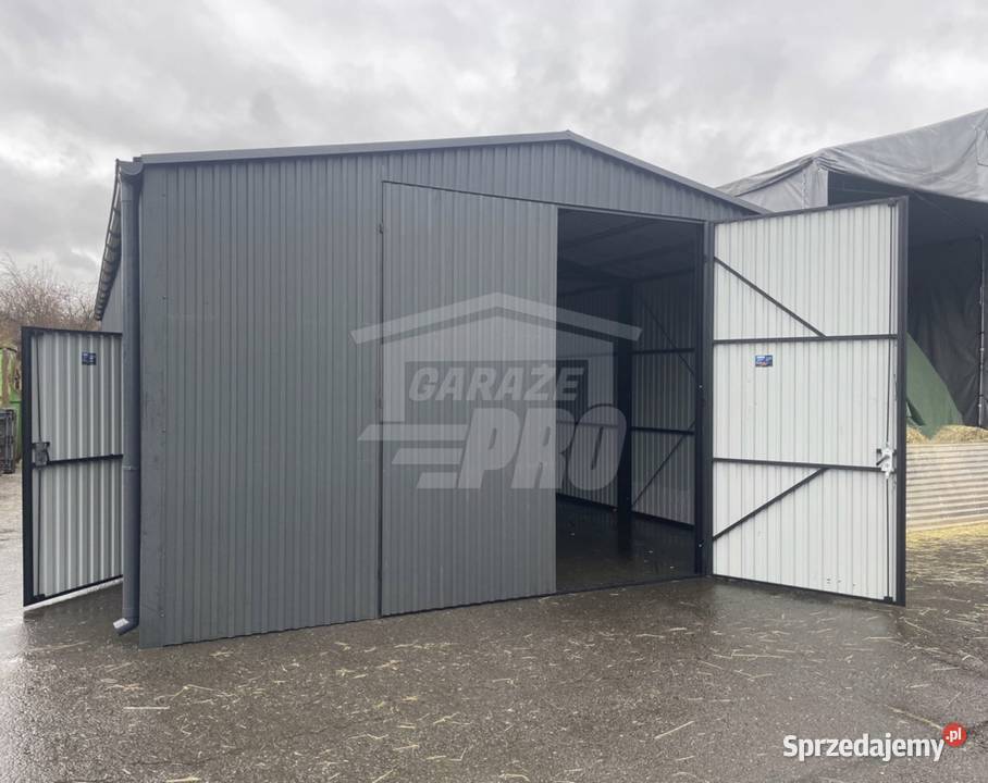 Hala Garaż 7x11 m brama dwuskrzydłowa drzwi Szczecin