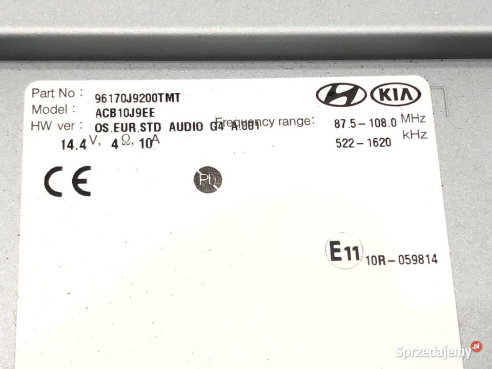 RADIO HYUNDAI KONA 96170J9200TMT ODTWARZACZ
