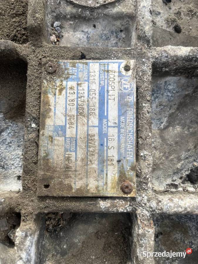 Skrzynia biegów MAN TGA ZF 16S181 ECOSPLIT Gorzów Wielkopolski