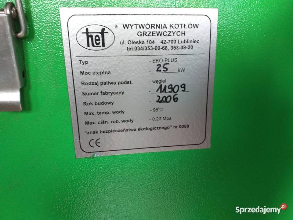 Piec HEF EKOPLUS 25 kW Bełchatów