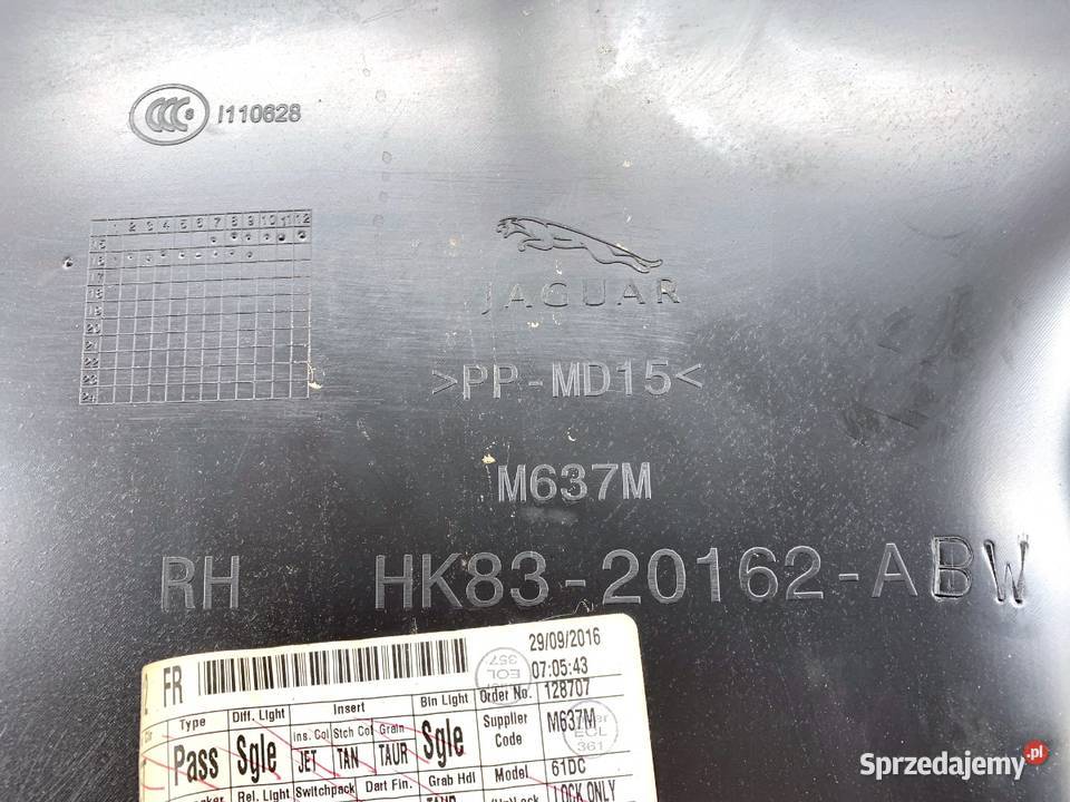 BOCZEK DRZWI PRAWY PRZÓD JAGUAR FPACE SUV osobowe podkarpackie sprzedam