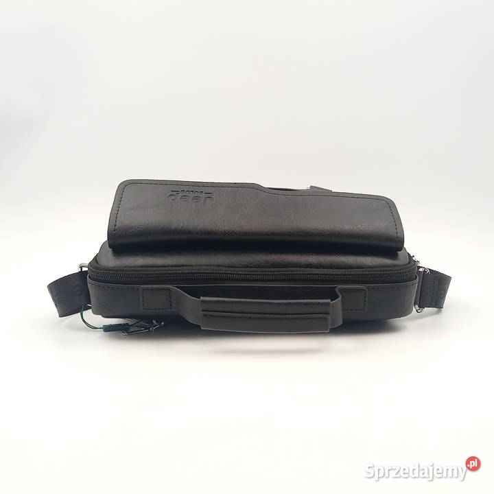 Torba męska listonoszka skórzana na ramie Jeep śląskie