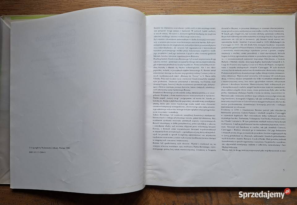 W kręgu sztuki Gianlorenzo Bernini Arkady twarda małopolskie sprzedam