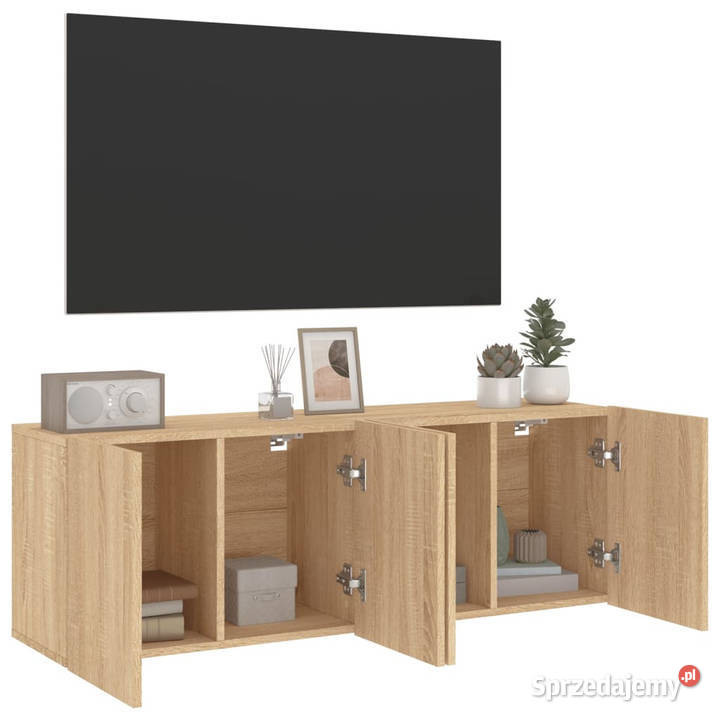 Ścienne szafki TV 2 dąb sonoma 60x30x41 WM836943 Warszawa
