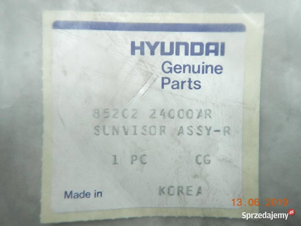SŁONECZNIK DASZEK PRAWY HYUNDAI EXCEL 8994 ASO osobowe