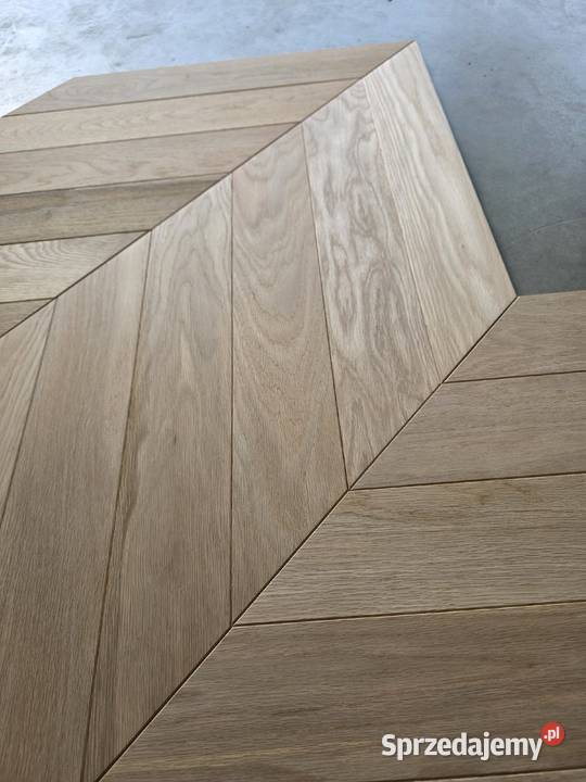 deska dąb jodełka francuska lita 15x90x510 mm