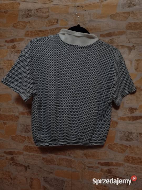 36S ZARA Krótka granatowy bluzka dzianinowa z Kraków