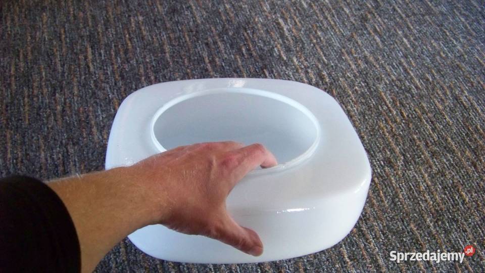 Lampa Plafon Szklany Klosz Kwadrat PRL Abażury i klosze Zakopane