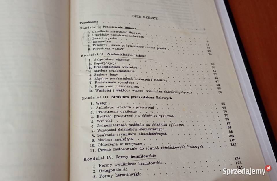 Algebra liniowa Biblioteka Matematyczna 19 Rok wydania 1966 Gdańsk