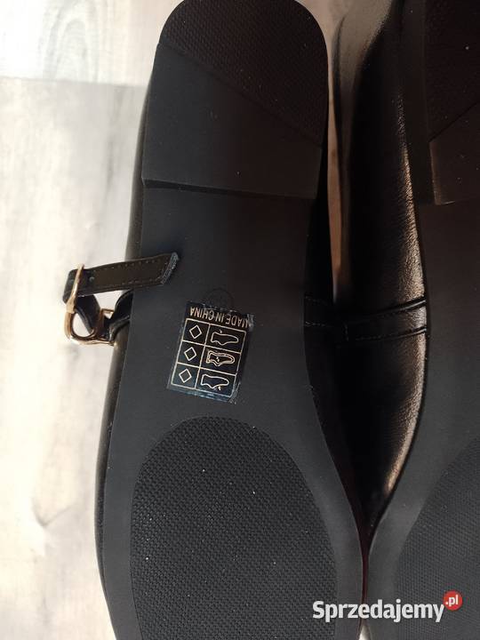 4243 Czarne baleriny wieczorowe z zapięciem NOWE 27cm Kraków