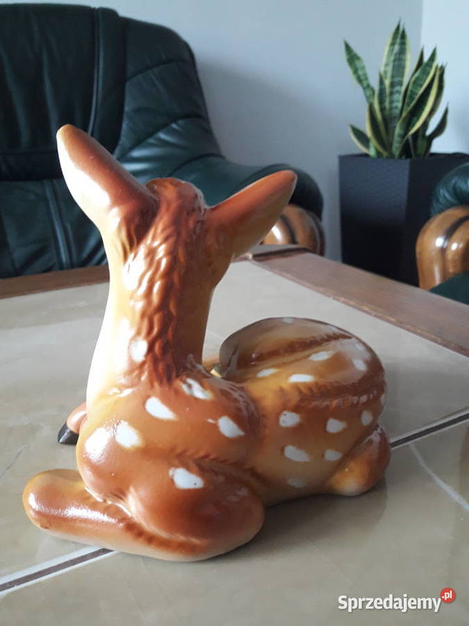 Porcelanowa sarenka Steatyt ZB lata 60 te lubelskie Janów Lubelski