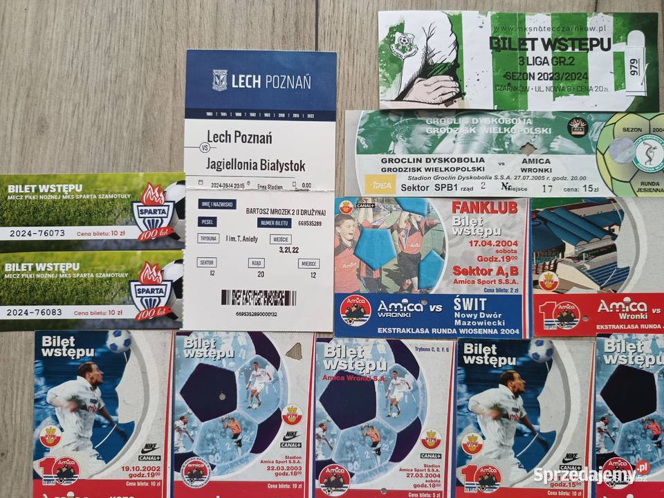 Kolekcjonerskie bilety meczowe polskich klubów Wronki