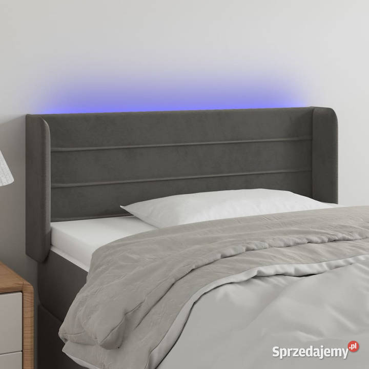 Zagłówek do łóżka z LED ciemnoszary 93x16x7888 Warszawa