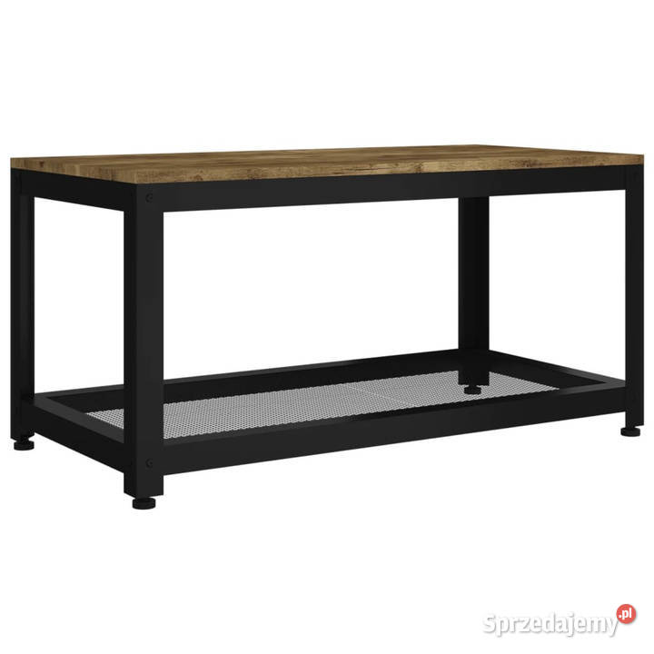Stolik kawowy ciemnobrązowoczarny 90x45x45 MDF i mazowieckie Warszawa