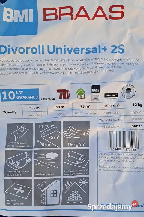 Membrana dachowa braas divoroll universal dolnośląskie Legnica