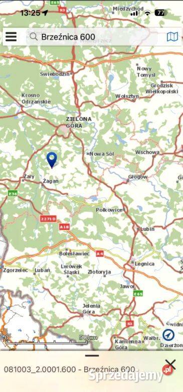 Działka z linią brzegową 130 m 2800m2 Brzeźnica