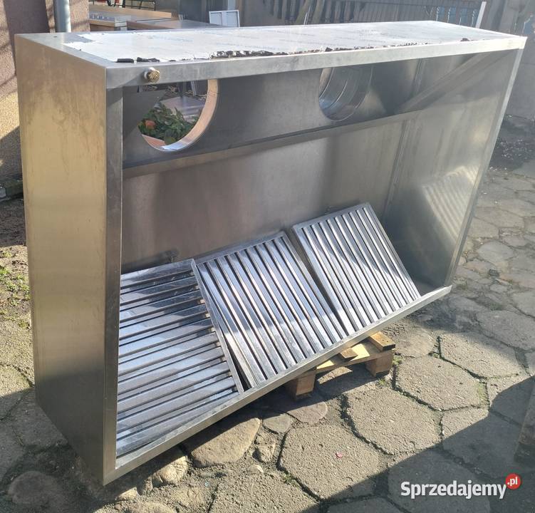 Okap gastronomiczny z łapaczami tłuszczu Gastronomia Słupia Kapitulna