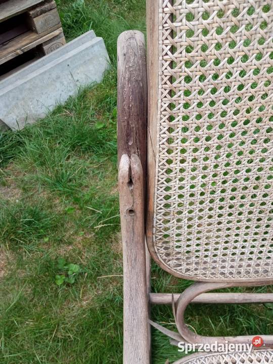 Fotel bujany wiklinowy do odrestaurowania ozdoba Sosnowiec