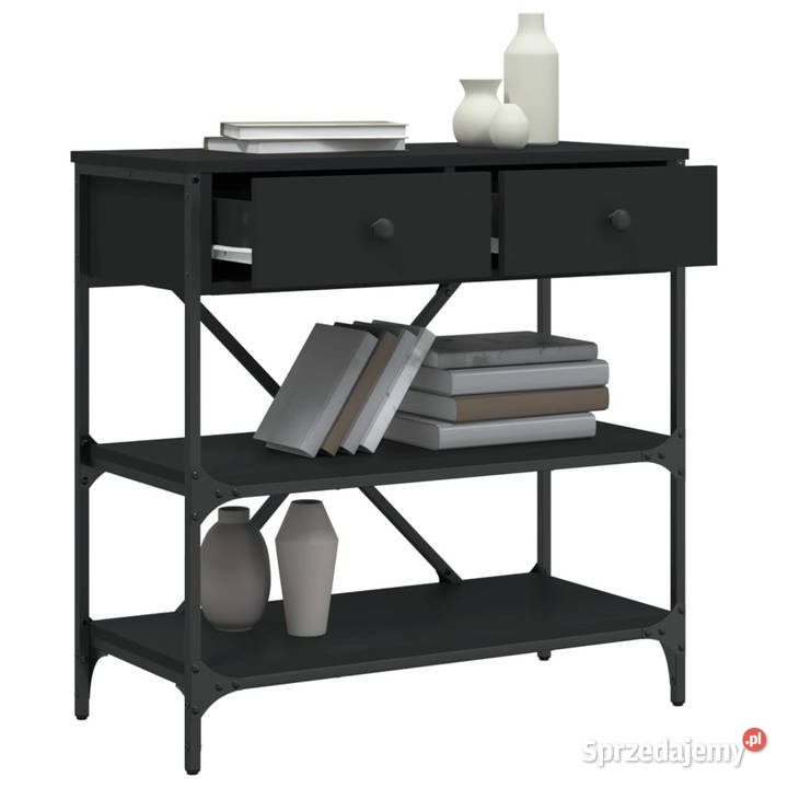 Stolik konsolowy czarny 75x345x75 WM833408 Warszawa