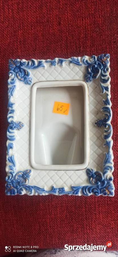 Porcelanowa biała stojąca ramka na zdjęcia Z pomorskie Gdańsk