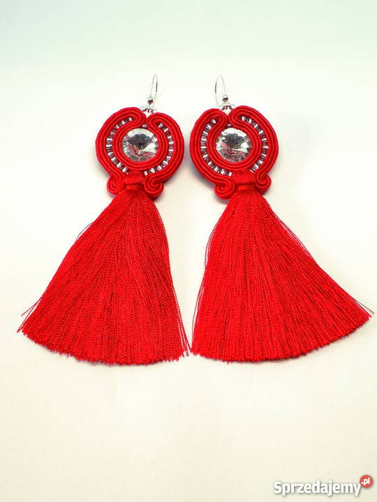 CZERWONE KOLCZYKI Z CHWOSTEM SUTASZ Warszawa