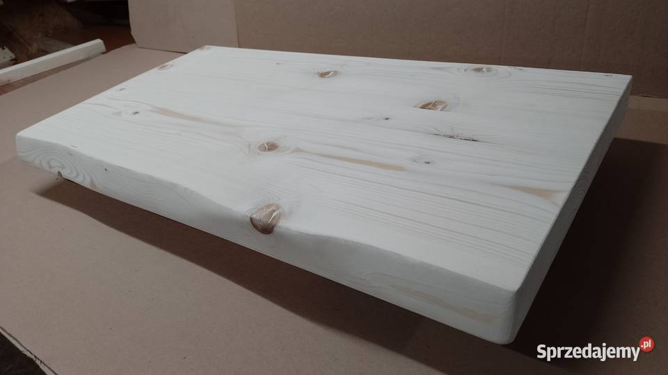 Blat DREWNIANY z naturalną krawędzią 40x75 gr 45 Roczyny