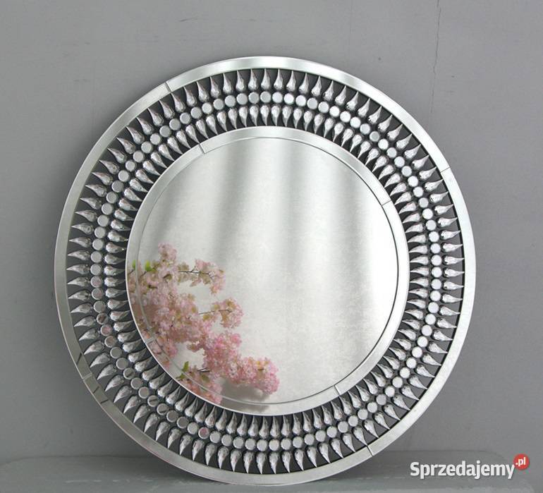 Lustro okrągłe z kryształkami Venus Glamour Golkowice