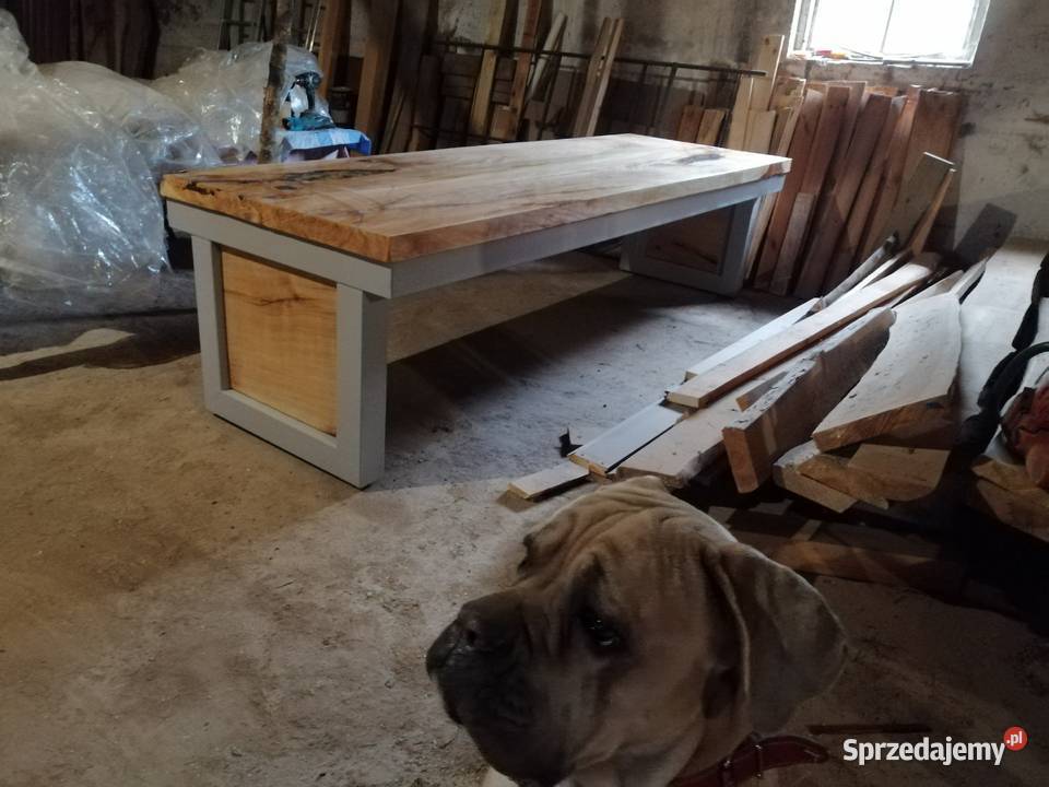 stół 300x100x7 monolit jesion żywica loft dąb 300cm Stoły, krzesła, biurka Przysucha sprzedam