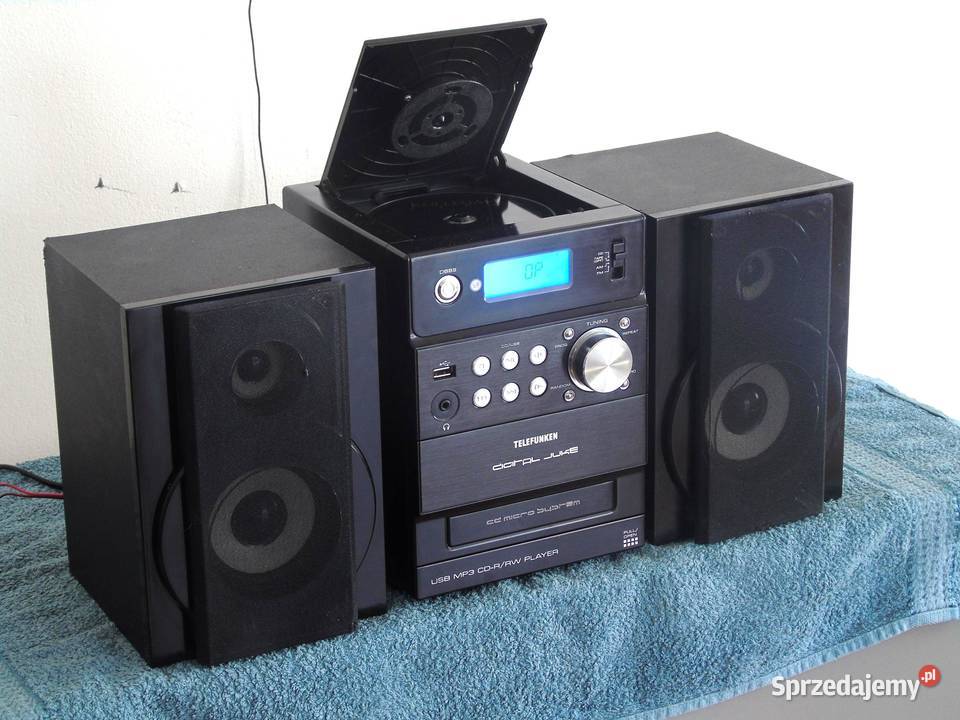 Wieża Telefunken CD USB mp3 kolumny sprawna Elektronika Jasło