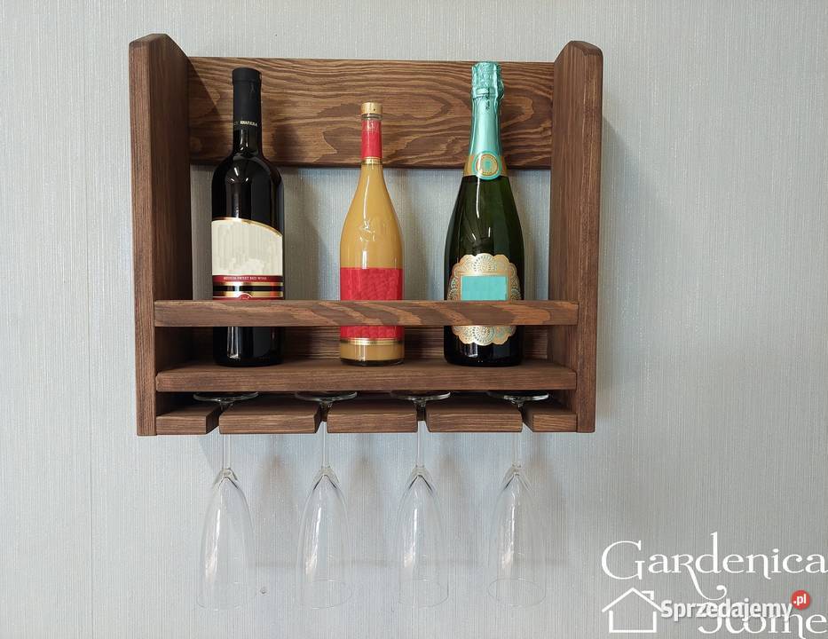 Półka ścienna drewniana na alkohol wino i Skierniewice sprzedam
