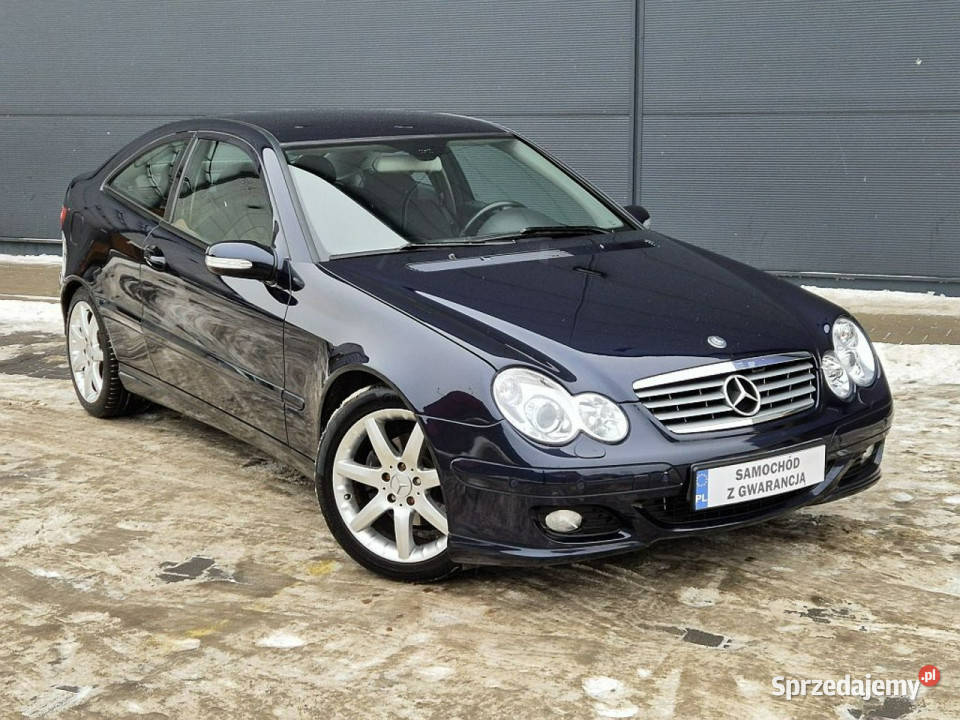 Mercedes C 180 PROSTO Z NIEMIEC sport coupe granatowy mazowieckie Warszawa