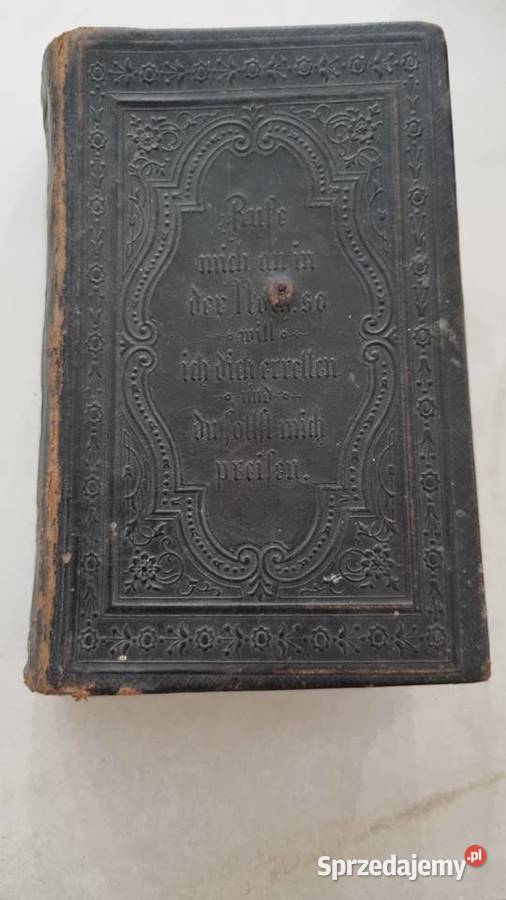 Stary Niemiecki śpiewnik modlitewnik IX wiek Antykwariat dolnośląskie Wrocław sprzedam