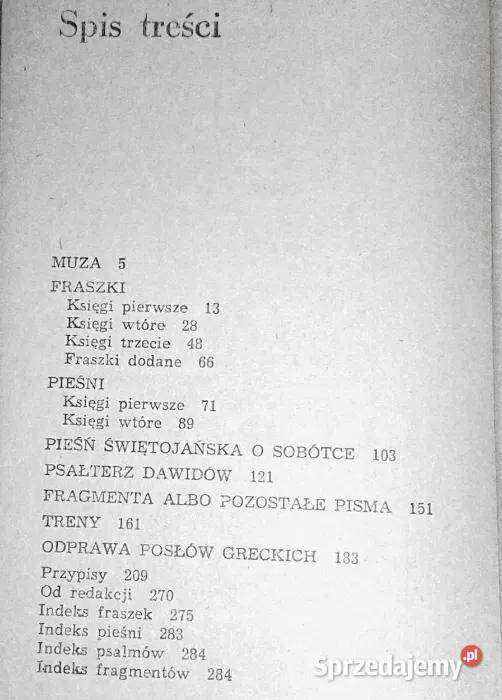 Sobie śpiewam a Muzom Jan Kochanowski lubelskie Chełm