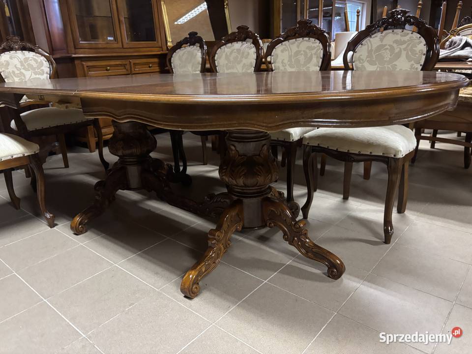 Piękny Stylowy Zestaw Włoski Rozkładany Stół 10 Gorzów Wielkopolski