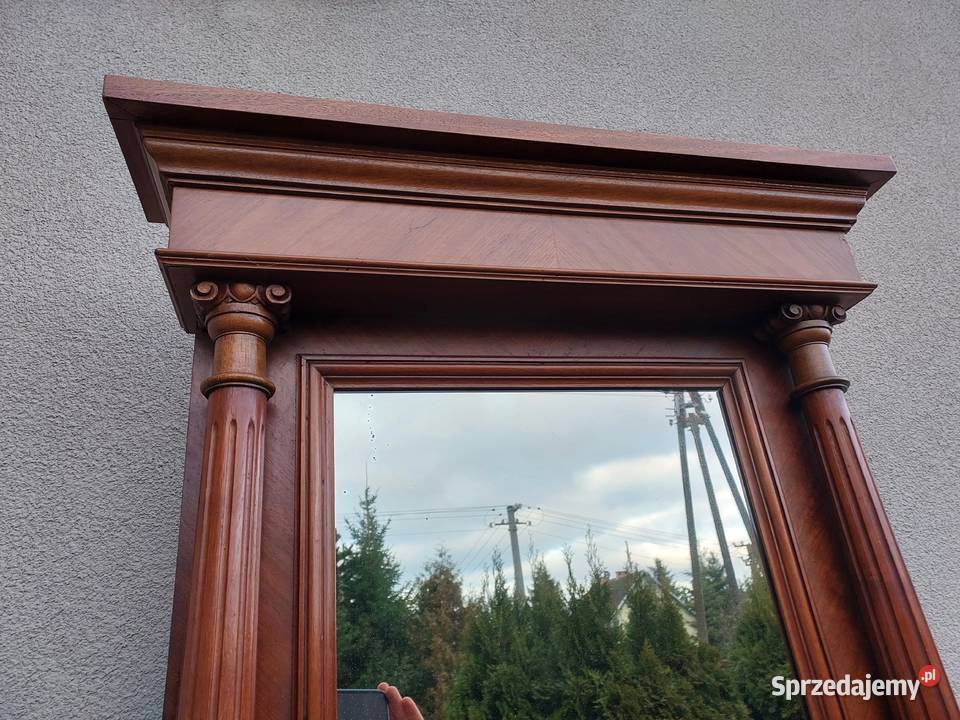 Stare duże lustro tremo eklektyczne około 1900r Tczew