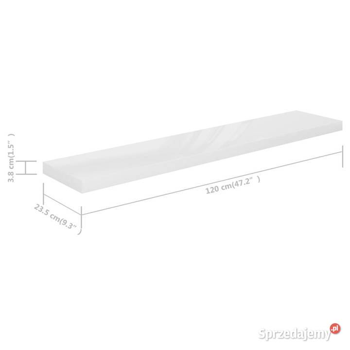 Półki ścienne 4 wysoki połysk biel 120x235x38 Warszawa sprzedam