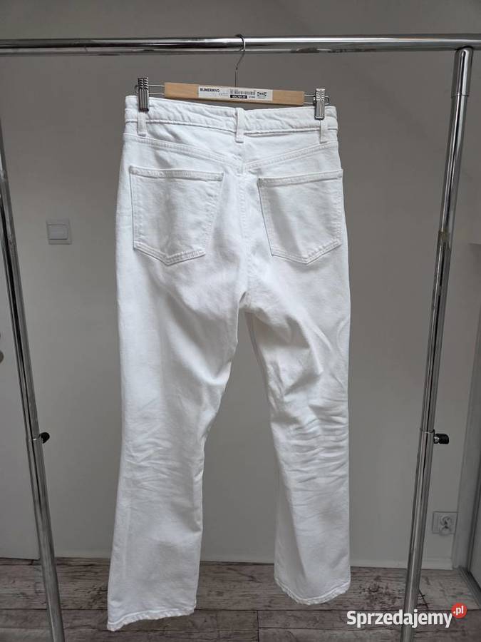 Białe spodnie straight prosta nogawka Rozmiar 38(M) Spodnie Liszki