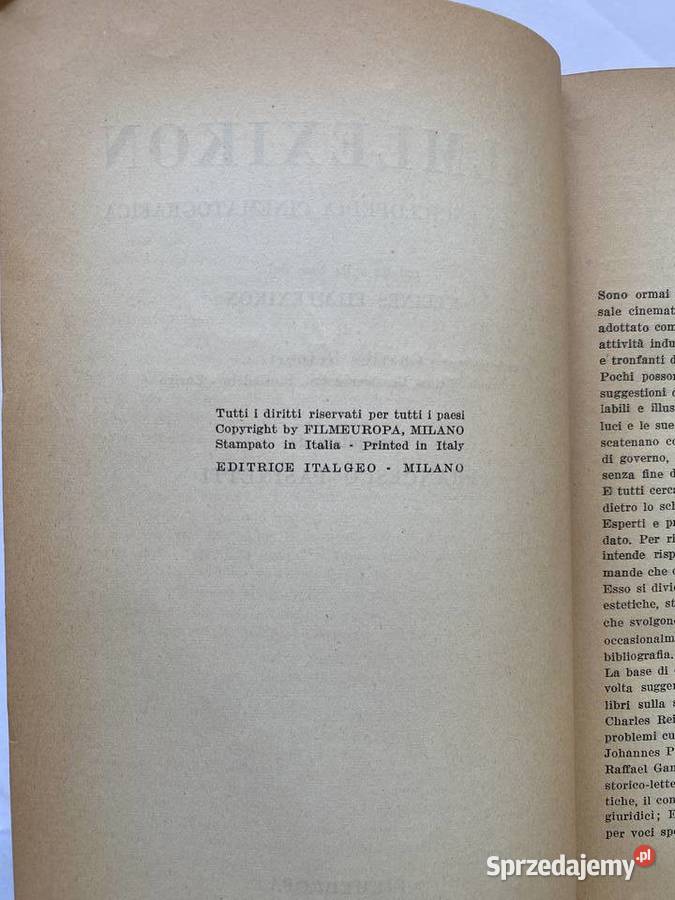 Filmlexikonpiccola enciclopedia cinematografica Lublin sprzedam