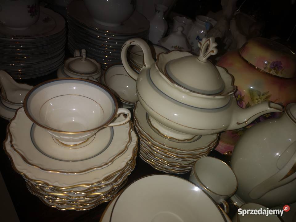 Serwis do herbaty Karskrona Szwecja Porcelana i szkło Gdańsk