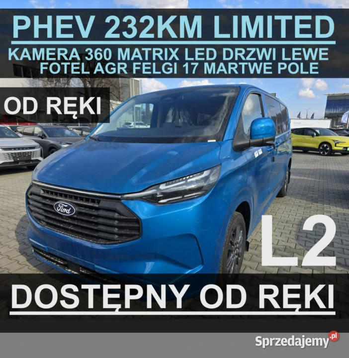 Ford Transit Custom Plugin Limited 232 L2 8osob gniazdo USB Szczecinek