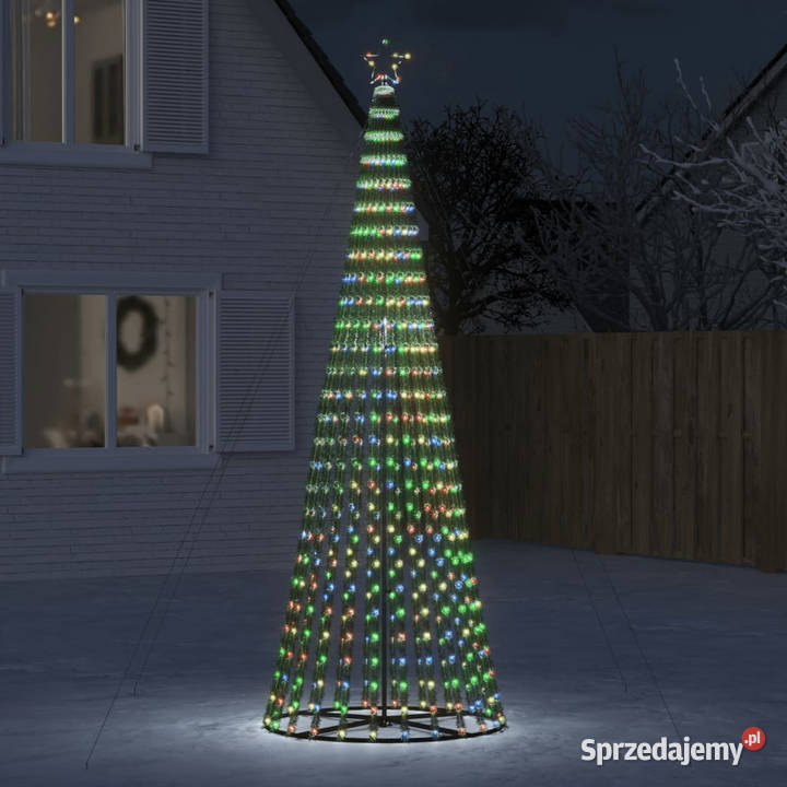 Stożkowa choinka z lampek 688 kolorowych LED 300 Warszawa