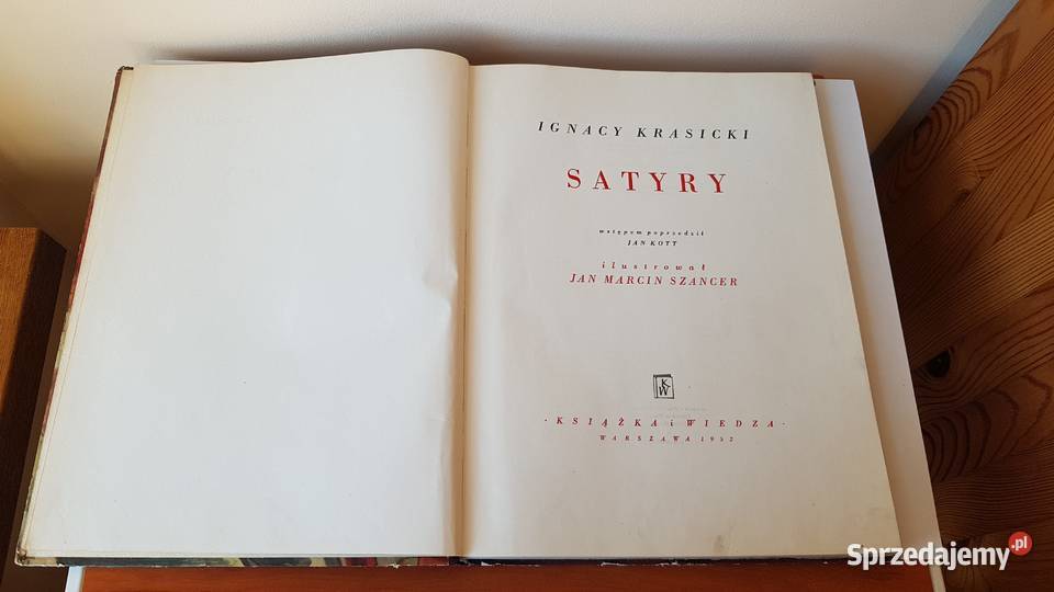 Ignacy Krasicki Satyry książka grafiki JM Rok wydania 1952 Książki i Podręczniki Dąbrowa Górnicza sprzedam