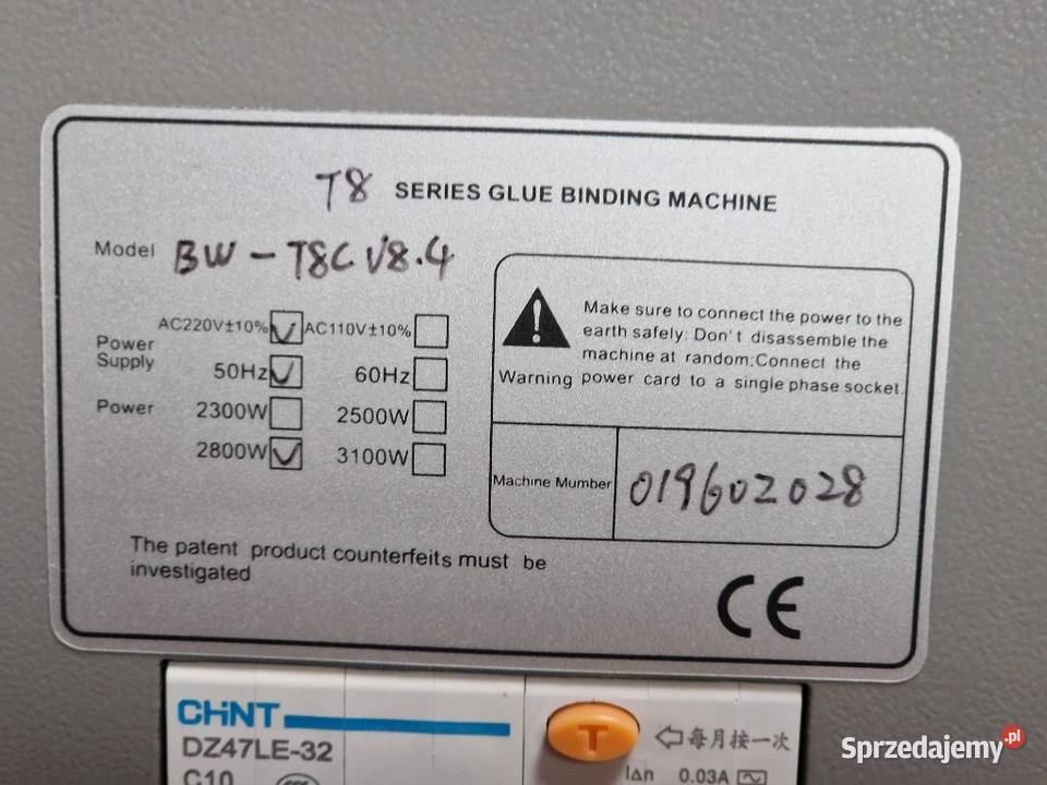 Oklejarka Książek T8C Pneumatic Sosnowiec
