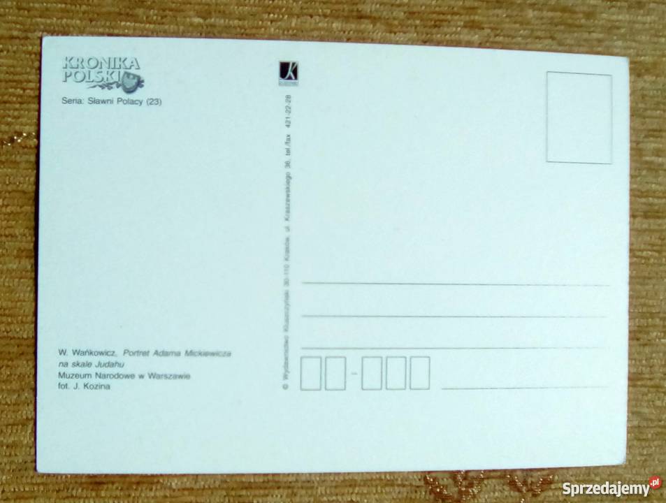 OBRAZ WAŃKOWICZA PORTRET ADAMA MICKIEWICZA NA Piszczac